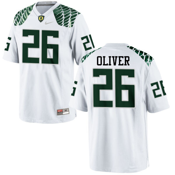 Men #26 Khalil Oliver Oregon Ducks College Football Jerseys-White